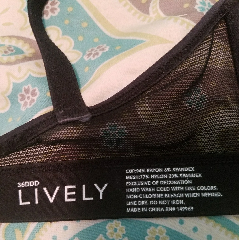 36DDD busty bralette racerback option